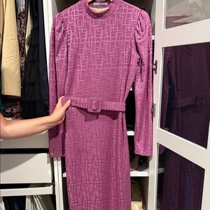 Tata martelo Fuchsia Long Sleeve Dress